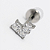 PB146 Labret Coração CZ Quadrada Aço 316L - Imagem 1