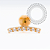 PVD131 Labret Mini Cluster 7 CZ  Aço PVD Gold - Imagem 1