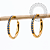 TN2435 Brincos Argola CZ A.Zafira 14mm Titânio PVD Gold - Imagem 1