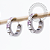 TN2441 Brinco Argola CZ Rosa e Pérolas Titânio ASTM F136 - Imagem 1