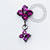 TN2445 Topo Trevo Rubi Pingente Push Pin Titânio ASTM F136 - Imagem 1
