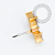 TN2448 Topo Mini Cluster 3 CZ Push Pin Titânio PVD Gold - Imagem 2