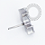 TN2451 Topo Quadrado duplo CZ  Push Pin Titânio ASTM F136 - Imagem 2