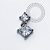 TN2451 Topo Quadrado duplo CZ  Push Pin Titânio ASTM F136 - Imagem 1