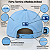 Boné Unissex Ajustável Snapback Azul Claro | Logo Azul - Imagem 2