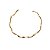 Bracelete Aro Curvo Orgânico Banhado a Ouro 18k - Imagem 1