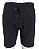 Shorts Tactel Preto Liso Tecido Macio - Imagem 1