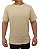 Camiseta Básica Lisa Malha Peruana Areia - Imagem 1