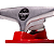 TRUCK INTRUDER, BOLT SOLID - 139MM - MID, SILVER/RED - Imagem 1
