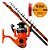 Kit Pesqueiro Molinete Tribus Vara 2,40mts C/ Linha Soft - Imagem 1