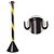 Pedestal Zebrado De Sinalização Preto e Amarelo 90cm - Imagem 5
