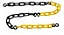 Kit 50 Metros Corrente Zebrada Preto e Amarelo Elo Grande 8mm - Imagem 4