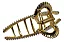 Piranha Prendedor De Cabelo Metal Dourado Com Pedras Laço Luxo - Imagem 1