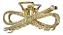 Presilha Piranha Prendedor De Cabelo Laço Luxo Metal Dourado - Imagem 1