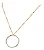 Colar Feminino Com Pingente Circular Dourado - Imagem 3