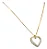 Colar Feminino Com Pingente De Coração Vazado Dourado - Imagem 4