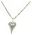 Colar Feminino Com Pingente De Coração Dourado - Imagem 3