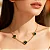 Colar Choker Feminino Com Pedras Verdes - Folha - Imagem 1