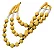 Colar Multi Fios Amarelo Miçangas Grandes Estilo Retrô - Imagem 4