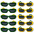 Kit 10 Óculos Escuro Vintage Joma Brasil Copa Mundo Torcida Verde Amarelo - Imagem 1