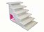 -Escada Top Pelúcia cor Branca/Rosa 60 cm Altura 6 Degraus- - Imagem 5