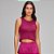 Regata Alto Giro Eterna Cropped SM25 Roxo Cereja - Imagem 1