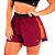 Shorts Poker Runner Vida Feminino Bordo/Laranja/Preto - Imagem 5