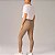 Legging Alto Giro Com Elástico Personalizado Com Bolso Bege - Imagem 7