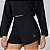 Shorts Alto Giro Moletom Detalhe Holográfico WT26 Preto - Imagem 1