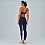 Legging Alto Giro Sport PR26 Feminina Azul Vinil - Imagem 4