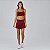 Top Alto Giro Cós Canelado PR26 Vermelho Marsala - Imagem 3