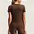 Camiseta Colcci New Comfort Fit Tec Fluity P27 Marrom Roccia - Imagem 2