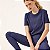 Camiseta Colcci Comfort Com Relevo VR27 Feminina Azul Speed - Imagem 3