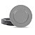 24 Pratos Raso Melamina Cinza 25cm p/ Buffet Restaurantes - Imagem 1