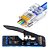 Alicate Crimpagem Cabo Rede + 100 Conector Rj45 Vazado - Imagem 1
