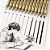 Kit 12 Canetas Nanquim Profissional Brush Letter Desenho Preto - Imagem 1