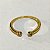 Anel Aberto Ajustável Banhado a Ouro – Detalhes com Zircônia - Imagem 1