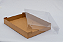 Caixa Com Tampa Pet e Fundo Cartão Kraft 35X25X5 - Kit Com 500 Unidades - Pedidos acima de 1.000 unidades possuem condições comerciais especiais. Consulte nossa equipe. - Imagem 2