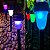 Luminárias Solar Jardim Led Verde Amarela Branca Colorida Azul Vermelha Balizador Poste Automática - Imagem 2