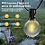 Luminária Solar 8 Lâmpadas Led Amarela Branco Quente Parede Arandela Cordão 4,6 Metros Com Controle - Imagem 4