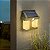 Arandela Solar Jardim 2 Leds 600x Branco Quente Ambar Spot Parede Luminária Com Sensor Movimento - Imagem 4