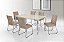 CONJUNTO MESA INOVARE CR 1,60X0,90 MDF C/ VIDRO COM 6 CADEIRAS DALLAS - Imagem 1