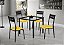 CONJUNTO MESA JASMIM PRETA 0,80 X 0,80 VIDRO INCOLOR/ COM 4 CADEIRAS TITANIUM - Imagem 1