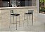CONJUNTO 2 BANQUETAS TITANIUM CROMADA / PRETO - Imagem 1
