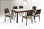 CONJUNTO MESA FACINARE DC RT. 1,60X0,90 VD SERIG-6 CAD.RAINHA NEW JUNCO DC - B - BC-80 - J 03 - CHO - CHO - NT - VIDRO O - Imagem 1