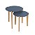 CONJUNTO MESA LATERAL FLORIDA 0,50/0,60 AZUL LORD - Imagem 1