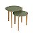 CONJUNTO MESA LATERAL FLORIDA 0,50/0,60 VERDE FLORESTA - Imagem 1