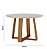 Mesa Wood 1,0 redonda c/ vidro r off white /nature - Imagem 2