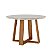 Mesa Wood 1,0 redonda c/ vidro r off white /nature - Imagem 1