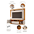 Home Theater Nilo 2.0 Cinamomo /Off White c/ Rodízios - Imagem 2